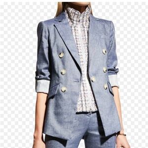 Veronica Beard Blue Kelson Dickey Jacket sz 14